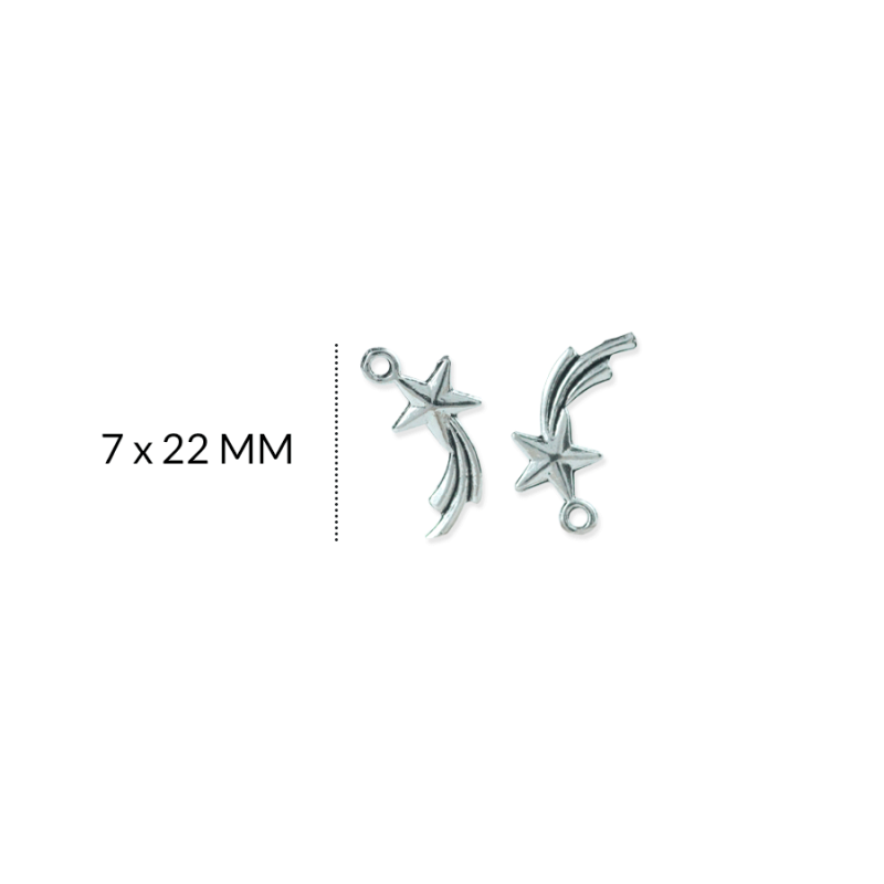 Dije zamak estrella fugaz / paquete x 12 und / REF-ZD0395N