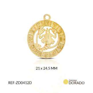Dije zamak signo zodiacal cáncer 21x24.5mm x und