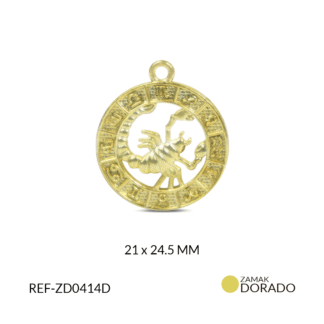 Dije zamak signo zodiacal escorpio 21x24.5mm x par