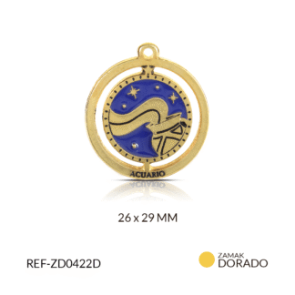 Dije zamak signo zodiacal acuario 26x29mmx und