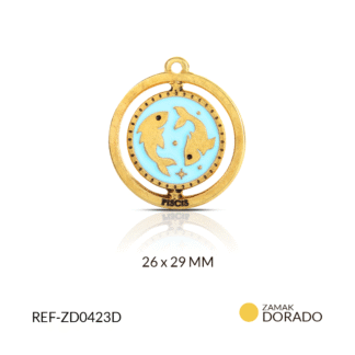 Dije zamak signo zodiacal piscis 26x29mm x und