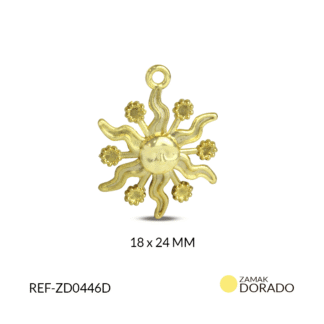 Dije zamak sol 6 puntas 18X24MM / x unidad / Ref-ZD0446D / Ref-ZD0446D