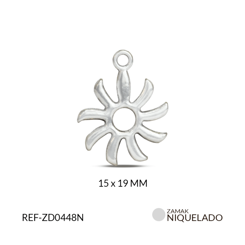 Dije zamak sol 15x19mm / paquete x 12 und / Ref-ZD0448N / Ref-ZD0448N