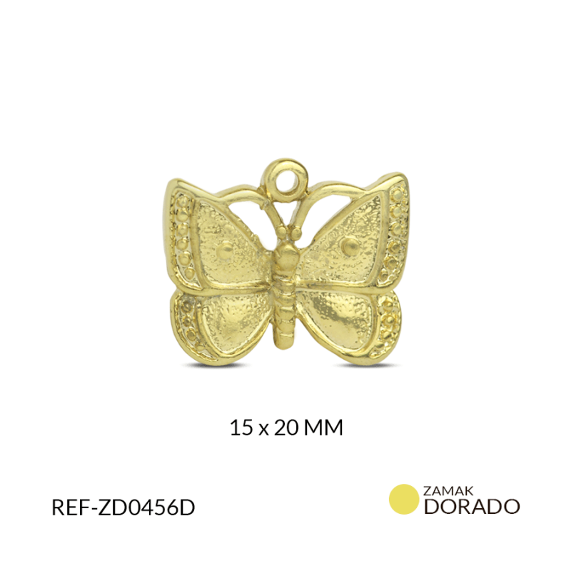 DIJE ZAMAK MARIPOSA 15x20 MM / x 3 UND / Ref-ZD0456D
