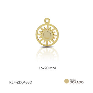 Dije zamak sol circulo 16x20mm x3 und