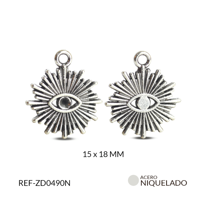 Dije zamak ojo destello 18X15 MM / paquete X 12 und / Ref-ZD0490N / Ref-ZD0490N