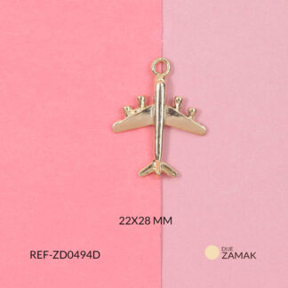 Dije zamak avión 22x28mm x unidad
