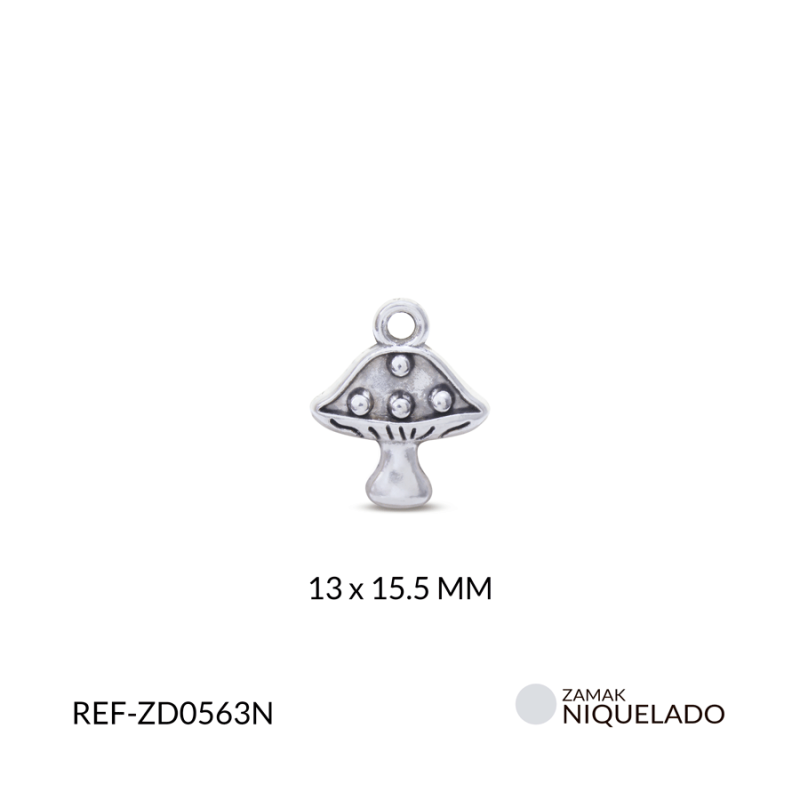 DIJE ZAMAK HONGUITO 13X15.5 MM / Paquete x 12 und / Ref-zd0563n