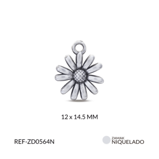 Dije zamak margarita 12x4.5 mm paquete x12 unidades