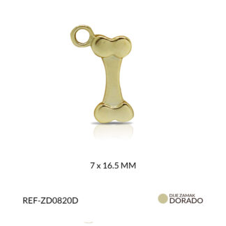Dije zamak hueso 7x16.5mm x3 unidades