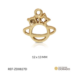 Dije zamak planeta estrella luna 12x13mm x3 unidades