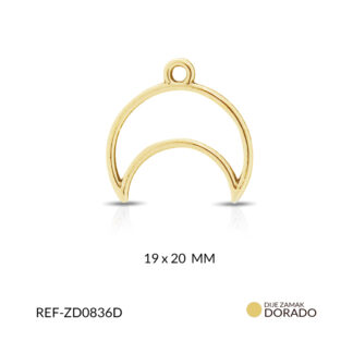 Dije zamak media luna 19x20mm x3 unidades
