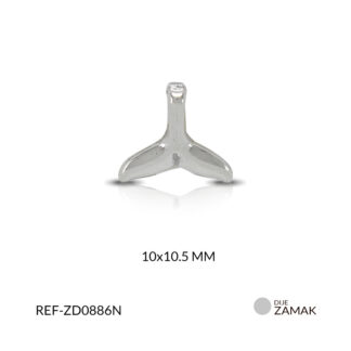 Dije zamak cola de sirena mini 10x10.5mm paquete x12 unidades