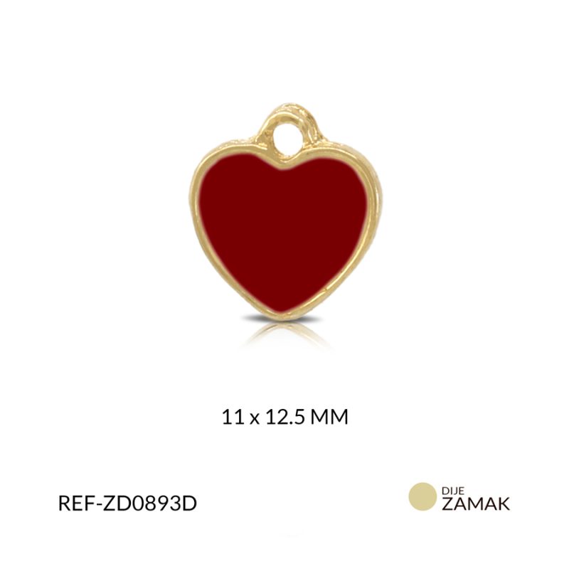 Dije zamak corazón 11x12.5mm x und