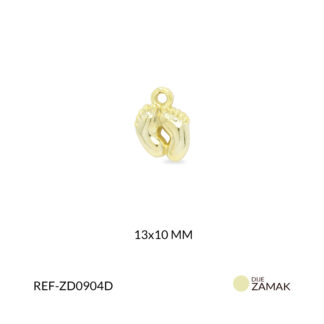 Dije Zamak pies 13x10 mm x 2 und