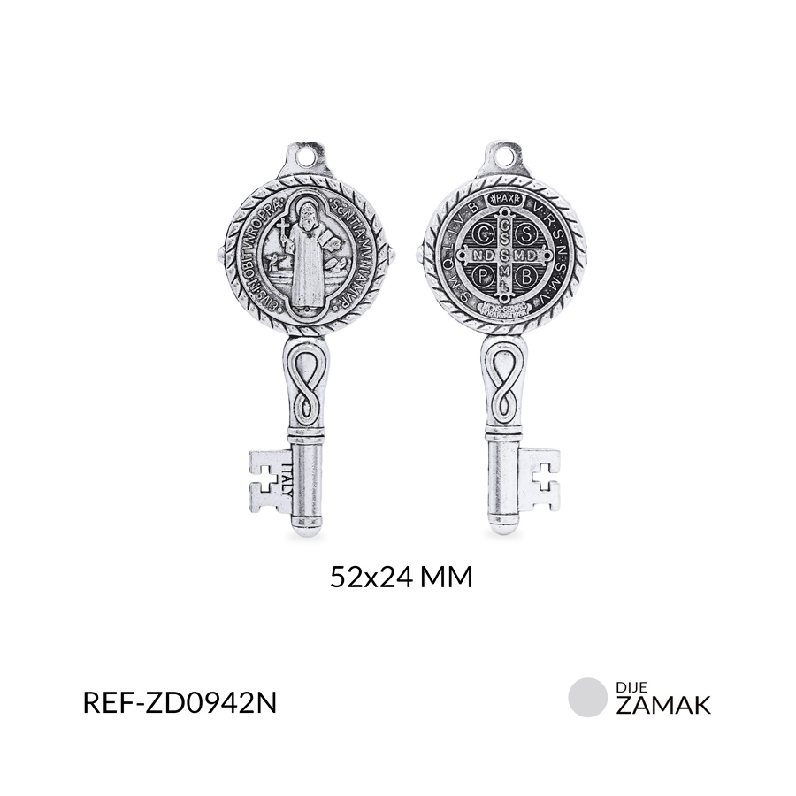 Dije zamak llave san benito 52x24mm x und