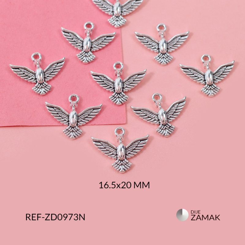 Dije zamak Espíritu santo 16.5x20mm paquete x 12 unids