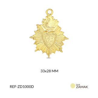 Dije zamak corazón 33x26mm x und