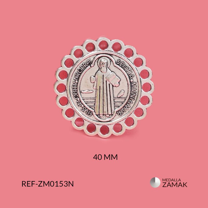 Medalla zamak san benito 40mm x und