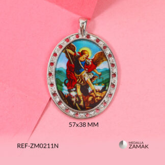 Medalla zamak en resina San Miguel 57x38mm x unid