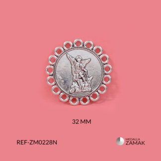 Medalla zamak san miguel arcángel 32mm x und