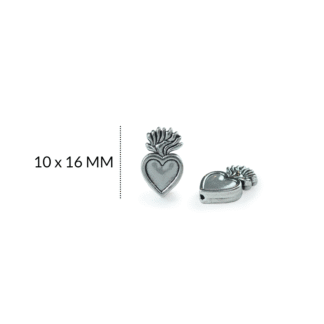 Separador zamak sagrado corazón de Jesús 10x16mm x 12unds