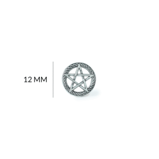 Centro pulsera estrella 5 puntas 12mm x12 unidades