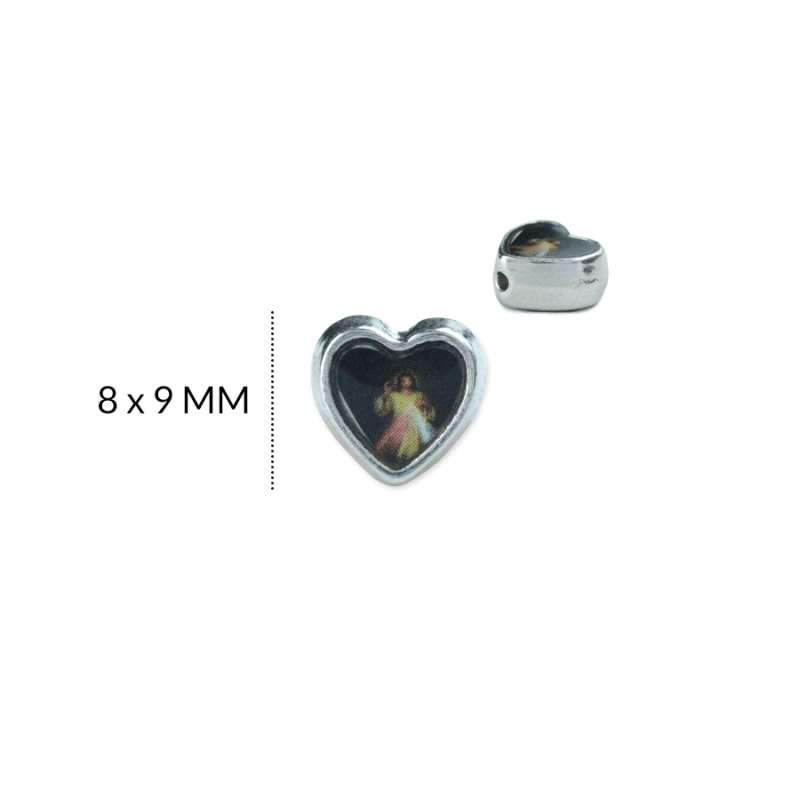 SEPARADOR ZAMAK MISERICORDIOSO CORAZON RESINADO / paquete x 6 und / REF-ZS0227N