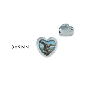 Separador zamak corazon resinado arcángel 8x9mm x6 unidades