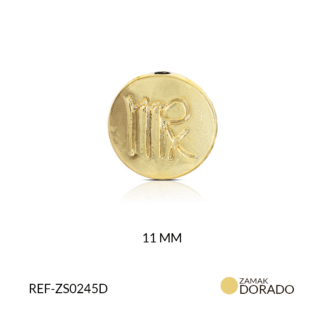 Separador zamak signo zodiacal virgo 11mm x3 unds
