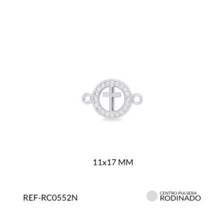 Centro pulsera rodinado circulo cruz