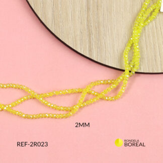 Rondela boreal amarillo bandera 2mm