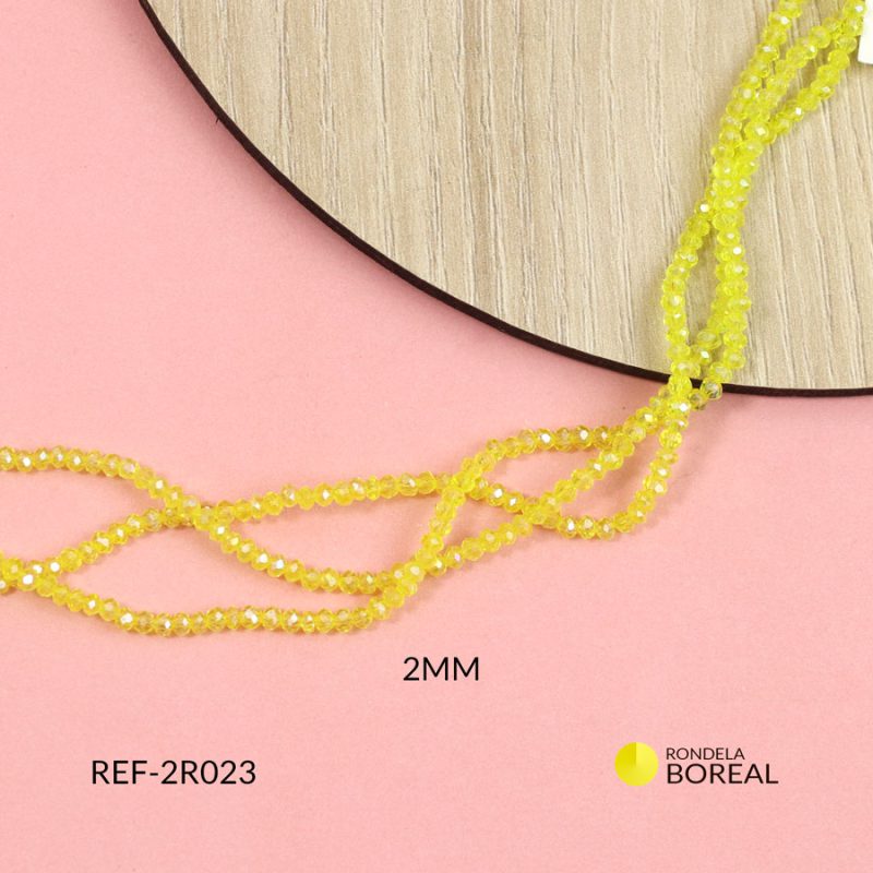 Rondela boreal amarillo bandera 2mm
