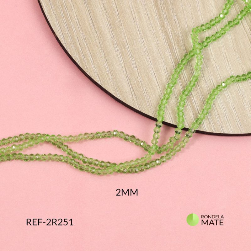 Rondela traslucido verde claro 2mm