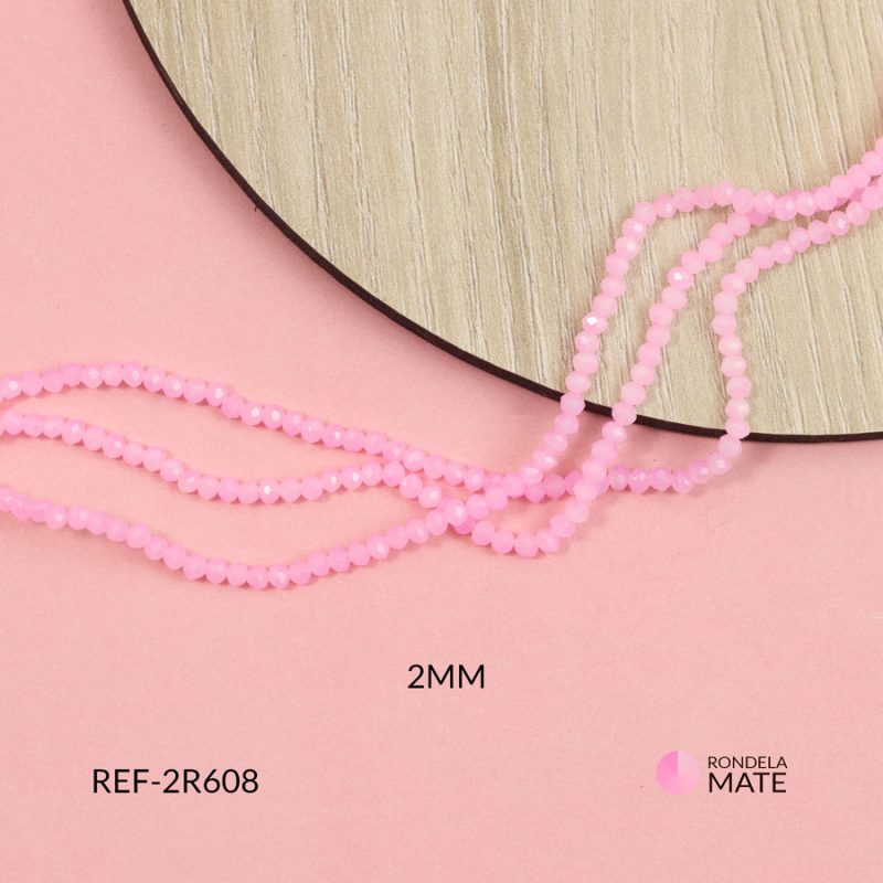 Rondela mate hielo pastel rosado 2mm