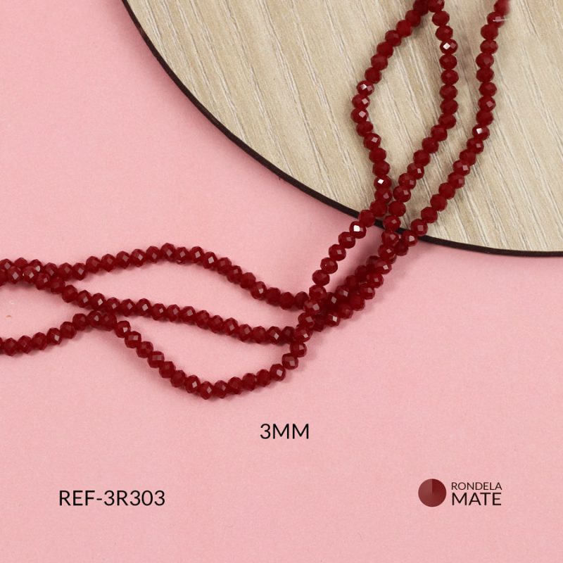 Rondela mate rojo vino tinto 3mm