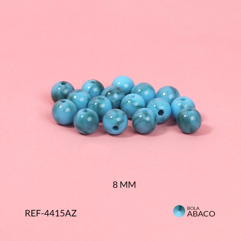 Bola abaco brillante nube azul zafiro 8mm