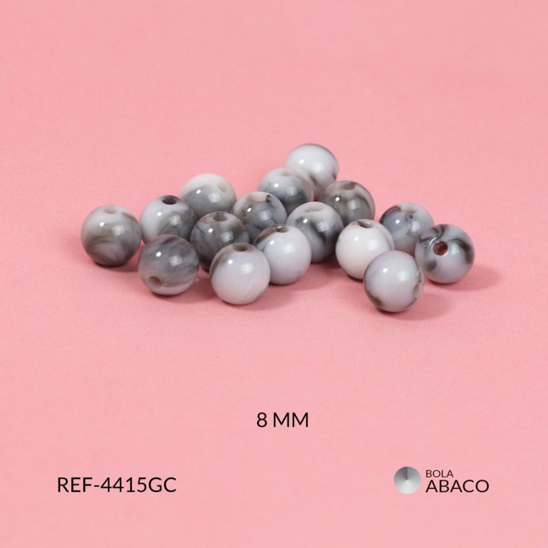 Bola abaco brillante nube gris claro 8mm
