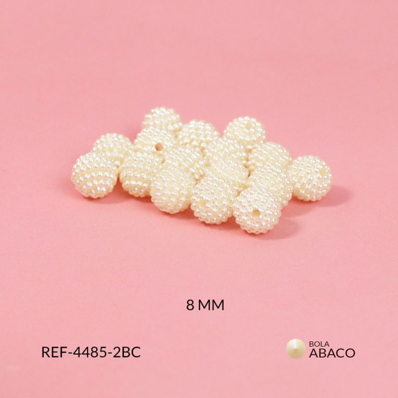 Perla acrílico agrupada beige 10mm