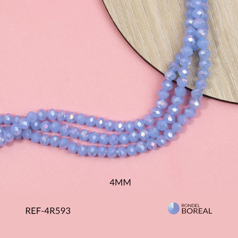 Rondela hielo boreal azul hortensia 4mm