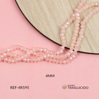 Rondela hielo boreal rosado claro 4mm