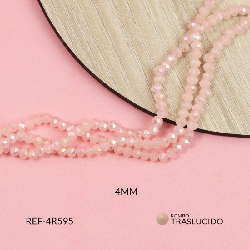 Rondela hielo boreal rosado claro 4mm
