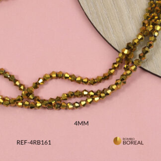 Rombo metalizado dorado 4mm
