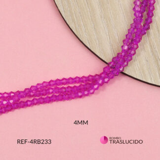 Rombo traslucido fucsia 4mm