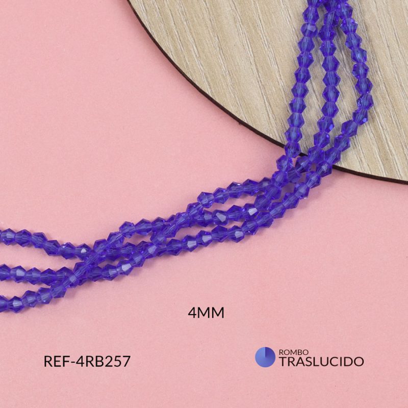 Rombo traslucido azul rey 4mm