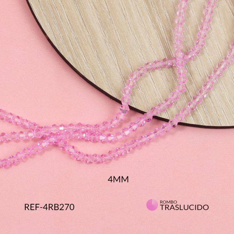 Rombo traslucido lila claro 4mm