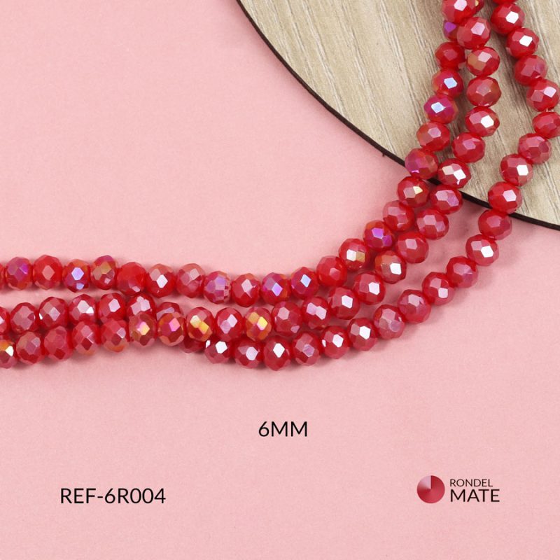 Rondela boreal rojo 6mm