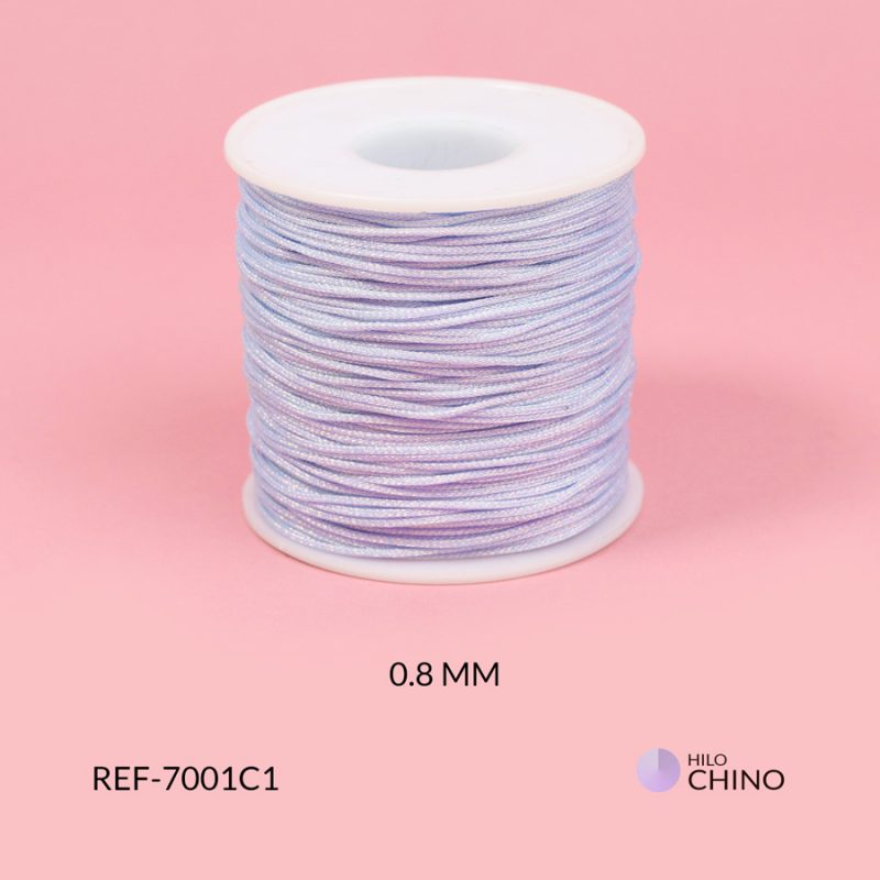 Hilo chino blanco boreal coreano metalizado 0.8mm
