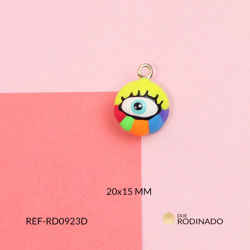 Dije rodinado ojo 20x15mm x und