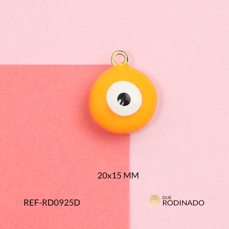 Dije rodinado ojo 20x15mm x und